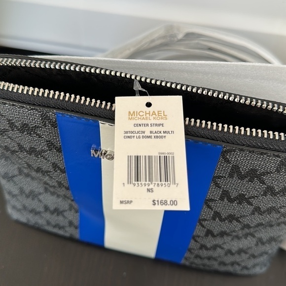 MICHAEL KORS CINDY DOME CENTER STRIPE CROSSBODY BAG - Picture 9 of 9